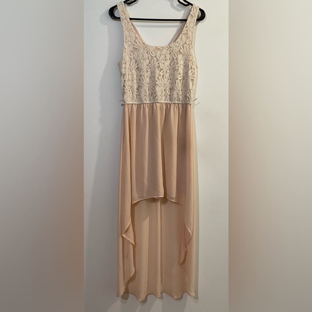 Cream Highlow Dress🤎